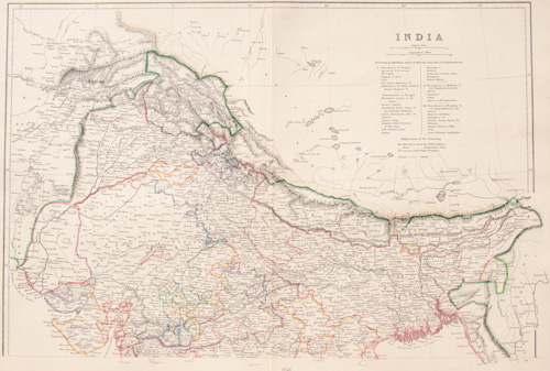 antique map of India